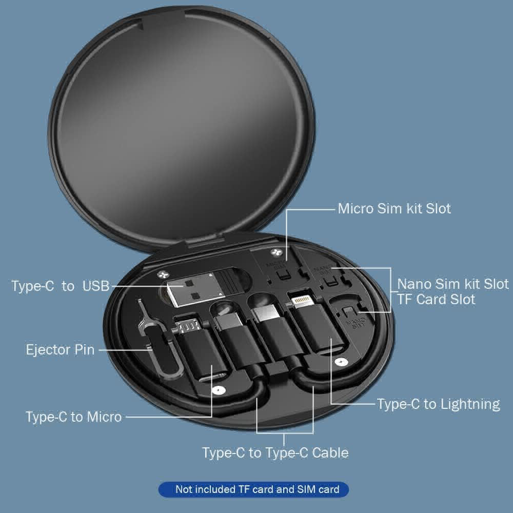 Wireless Bluetooth Earbuds With Multifunctional Data Cable Set